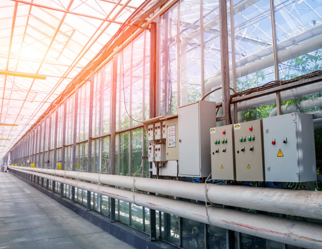 Greenhouse electrical and climate control panels